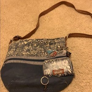 Sakroots cross body bag and coin/card holder